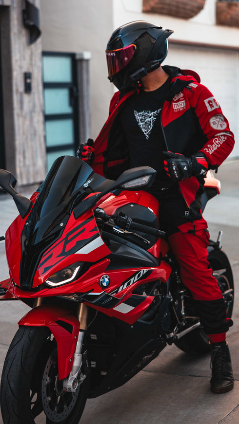 Ride Rich Regency V2 Flow Mesh Armoured GP Softshell Motorcycle Jacket - Red